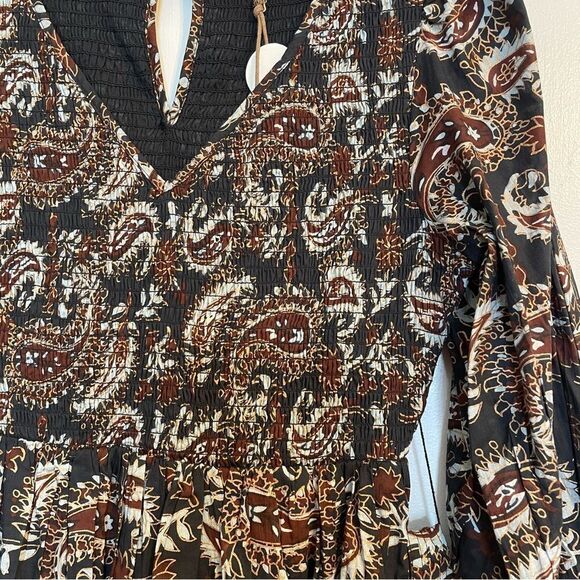 Cleobella Carly Tiered Ankle Dress Cotton Paisley XS - Picture 9 of 10